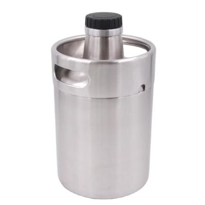 China New Design Stainless Steel Home Brew 4L Double Wall Vacuum Double Wall Mini Beer Keg for sale