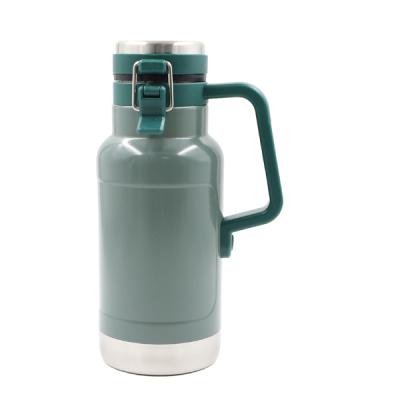 China Business Outdoor Home Brew Double Wall Shaker Stainless Steel Pressurized Beer 1 Liter 32oz for sale