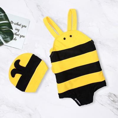 China Breathable Manufacturers Customized Cute Little Bee Children's Swimsuit One-Piece Suit Kids Swimsuit for sale