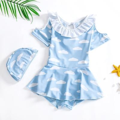 China Small Cloud Print New Product Medium Children's Eco-Friendly Large Children's One-Piece Swimsuit for sale