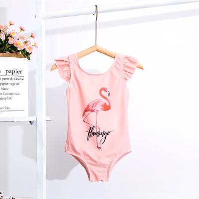 China New Fashion Breathable Flamingo One Piece Swimsuit Cute Baby Swimsuit for sale