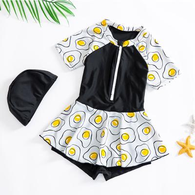 China Wholesale Copy Eco-friendly Egg Plus Size Girls Swimwear Girl Conservative Sun Protection Swimsuit for sale