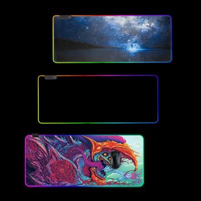 China Custom RGB Light XXL 900x400mm Large Gaming Mouse Pad Desk Mat RGB LED Mousepad Custom Mouse Pad for sale