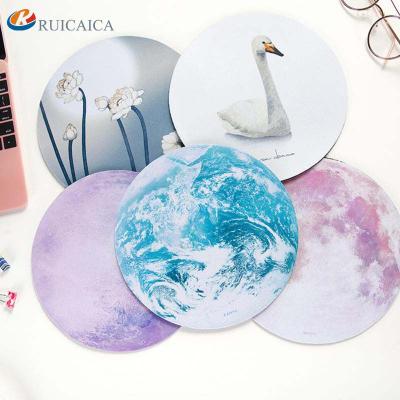 China 100% Wholesale High Quality Round Anime Round Logo Mouse Pads Customized Mousepads China Edge Tablet Customized Eco-friendly for sale