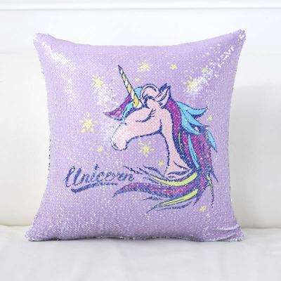 China Latest Color Tile Waterproof Sequin Pillowcase Sublimation Sequin Magic Blank Pillow Case for sale