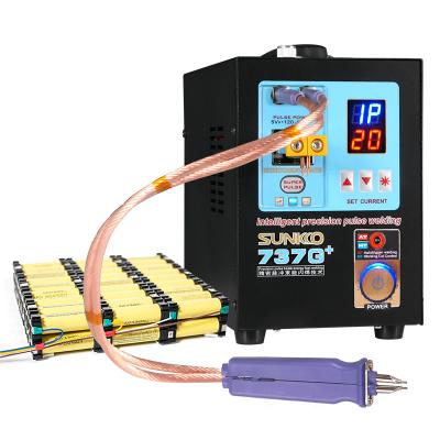 China Building Material Stores Sunkko 737G+ Battery Spot Welding Machine 26650 18650 Battery Welder 220V/110V for sale