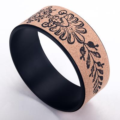 China Strong Lift Yoga Balance Wheel Wholesale Customized Yoga Shaping Cork Yoga Wheel for sale