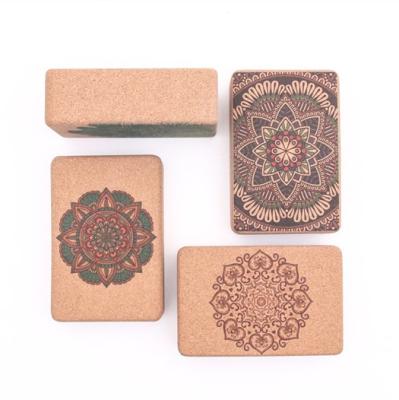 China Convenient To Carry Good Quality Natural Cork Yoga Blocks Wholesale Custom Eco Friendly Set for sale