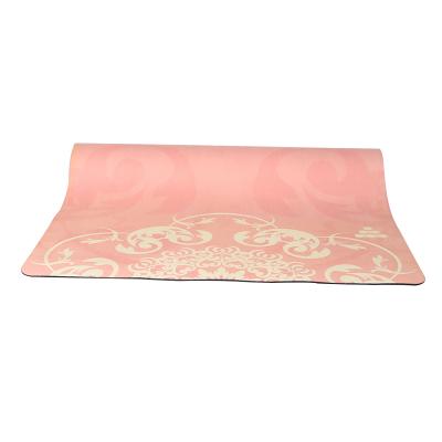 China Sweated Hot Selling Eco - Friendly Suede Yoga Absorption Natural Rubber Non - Slip Mat for sale