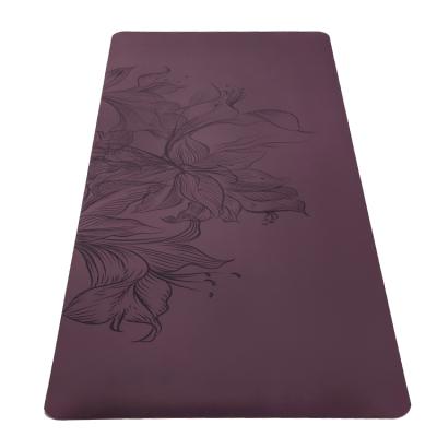 China Line 5Mm Luxury Eco-Friendly Absorption Yoga Mat With Natural Rubber Bottom Body Alignment Sweat Absorbent Non-Slip Yoga Mat for sale