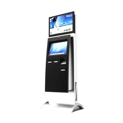 China Indoor Double Screen Kiosk Self Service Print Touch Koisk Movie Display Cinema Ticket Vending Machine for sale