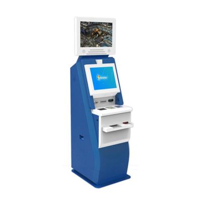 China Indoor Dual Touch Screen Show ATM Prize Lottery Ticket Printing Self Service Banking Bus Vending Billing Machine for sale