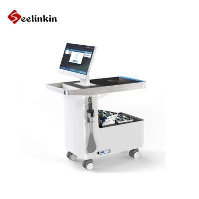 China Indoor Interactive UHF RFID Self Service Book Cart Removable Mobile Library Self Checkout Kiosk for sale