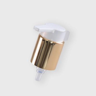 China Non Spill 24/410Electroplated 22/410 Cream Pump Gold Cream Sliver Pump High Quality Cosmetics Lotion Pump for sale