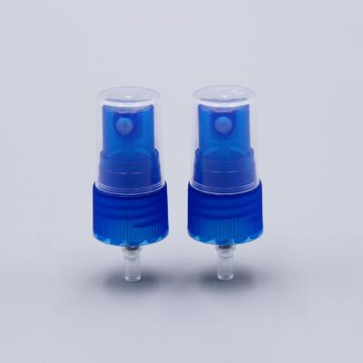 China Non Spill 18/410 Blue Color Liquid Mist Sprayer Dispenser Plastic Head Mist Pump for sale