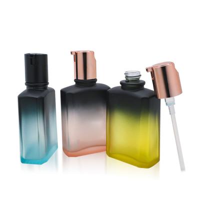 China Square Bottle Cosmetic Frosted Colored Outer Spray Thickened Glass 70 Ml for sale