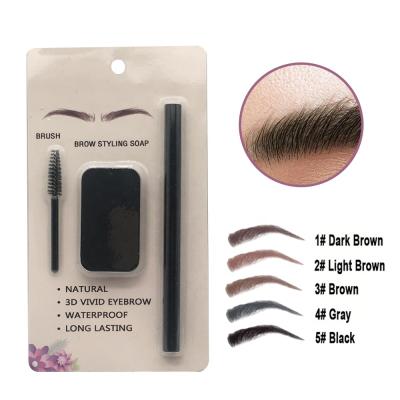 China Warehouse Makeup Eyebrow Pencil And Brow Waterproof Soap Private Label for sale