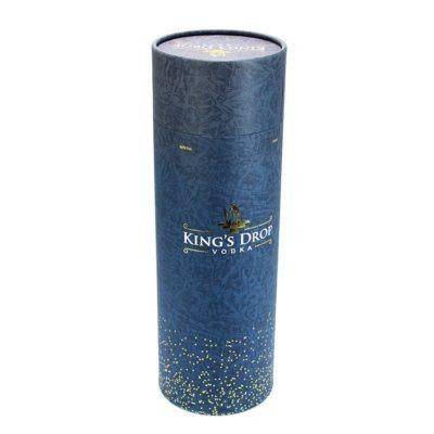 China Recyclable Kraft Paper Round Wine Bottle Tube Wine Box for sale