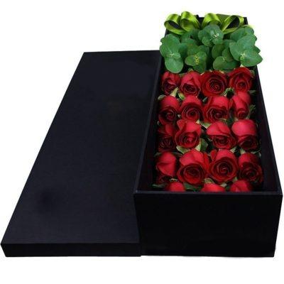 China Recyclable Valentine's Day Cardboard Flower Gift Box Boxes For Roses Packaging Mother's Day Long Lid And Flower Bottom Paper Gift Box for sale