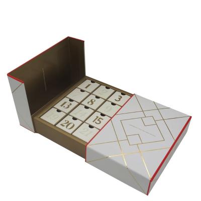 China Recyclable Various Size Drawer Advent Calendar Cosmetic Gift Box for sale