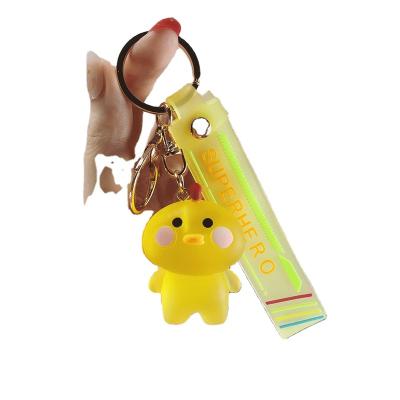 China Morden Factory Low MOQ OEM Customized Cartoon Figures llaveros 3D Solid PVC Soft Rubber Key Chain Key Chains Promotion Gifts For Kids for sale