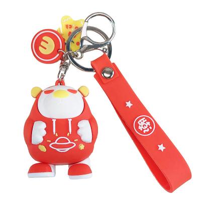 China Morden New Products Listed Cute Star Bear 3D Cartoon Key Chain for sale