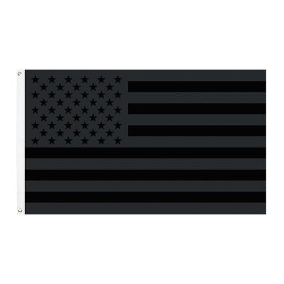 China Morden 90*150cm Stock American Flag Black Black American Flag for sale