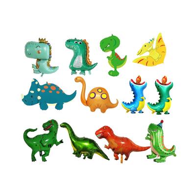 China Morden 12 Piece Dinosaur Foil Balloons Jungle Foil Balloon Jungle Helium Mylar Balloons For Birthday Party for sale