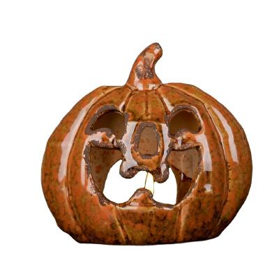 China Christmas Pumpkin Candlestick Christmas Mall Decorations Handmade Farmhouse Christmas Decor for sale