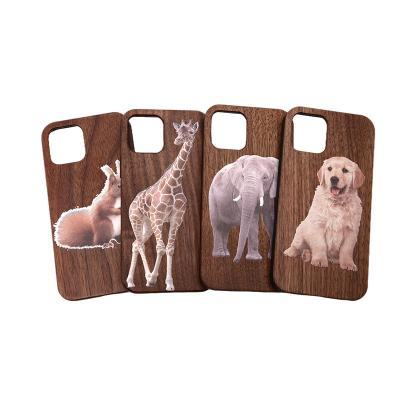 China Fashion Waterproof Wooden Pattern PU Leather Cell Phone Case For iPhone for sale