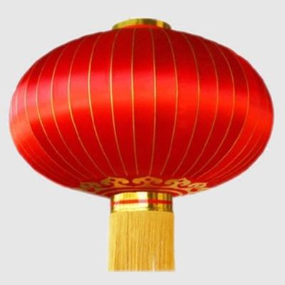 China Morden Handmade Red Chinese New Year Decoration Hanging Chinese Cloth Lantern for sale