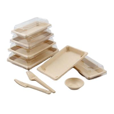 China Biodegradable Food 3 Compartments Take Out Disposable Sugar Cane Bagasse Food Container for sale