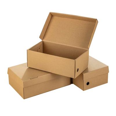 China Recyclable Custom Stackable Shoe Box Shoe Packing Box Eco Shoe Storage Corrugated Paper Shoe Boxes Packaging With Custom Logo for sale