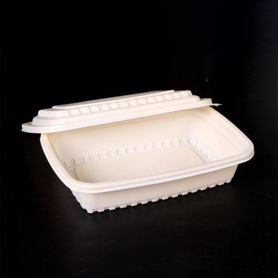 China Minimalist Eco Clamshell 500ml Packing Container Disposable Biodegradable Lunch Fast Food Sugarcane Bagasse Lunch Bread Party White Boxes for sale