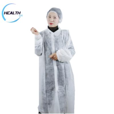 China Hospital Good Quality Disposable Lab Coat White Color Doctor Coats for sale