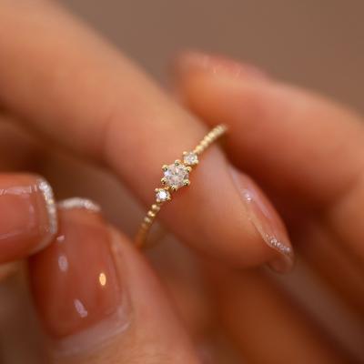 China 18K CLASSIC Moissanite Small Ring Small Star Female Ring delicate contracted fashion and soft design for sale