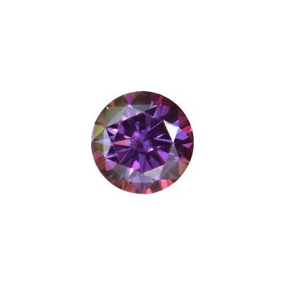 China Jewerly Making Factory Direct Customization Good Quality Red Purple VS1 Round Shape Eight Hearts Eight Arrows Moissanite for sale