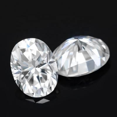 China Wholesale Customized Perfect Polished Oval Shape Ice Cut D Super White Color Lab Moissanite Synthetic Diamond for sale