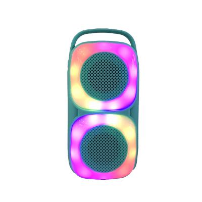 China Visual Information MS-2244BT Bluetooth TWS USB Display Outdoor Speaker with Moving Colorful LED Lights and Long Lasting Battery for sale