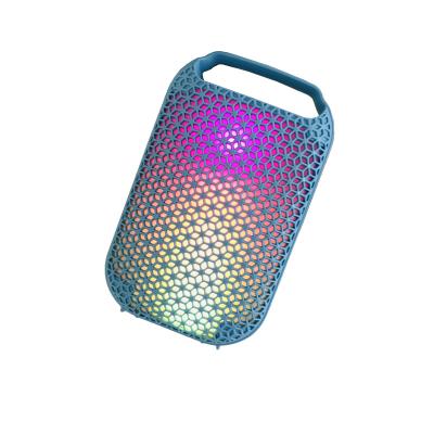 China AirPlay MS-2224BT 2 Inch Outdoor Bluetooth TWS USB Speaker with Moving Colorful LED Lights and Long Lasting Battery for sale