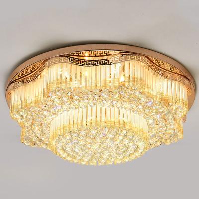 China Modern Contemporary Classic Designer Room Decoration Pendant Lights Led Chandelier K9 Crystal Modern Ceiling Luxury Circle Home Gold for sale