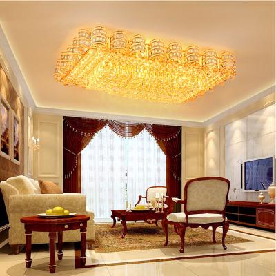 China Modern Rectangular Home Luxury European Style Lobby Villa Bedroom Living Room Pendant Lamp Decor Crystal Chandelier for sale