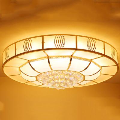 China Modern Contemporary European Villa Style Luxury Hotel Crystal Ceiling Lamp Golden Designer Lamp Indoor Chandelier for sale