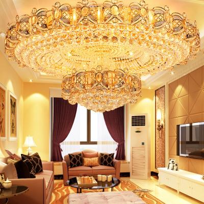 China Modern Contemporary Classic Designer Decoration Pendant Lights Led Chandelier K9 Crystal Modern Ceiling Luxury Circle Home Gold for sale