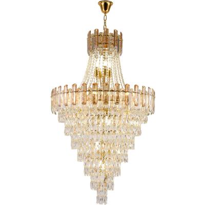 China Crystal Contemporary European Hanging Chandelier For Living Room Lamp Light Luminous Decorative Style Indoor Lighting for sale