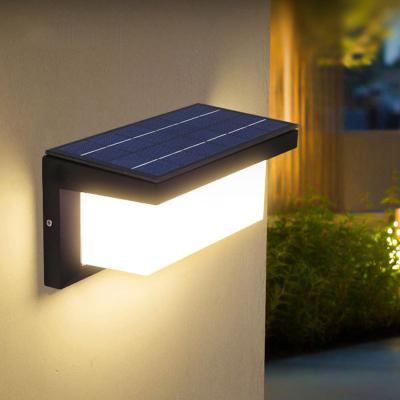 China 601Factory Direct Sales LED Square Garden Light Villa Outdoor Wall Courtyard Solar Powered Balcony Aisle Wall Light Lamp for sale