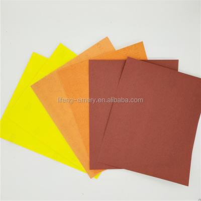 China Grinding For Wood And Paints Chinese Aluminum Oxide Emery Paper Sandpaper Dry Sheet For Wood And Paints for sale