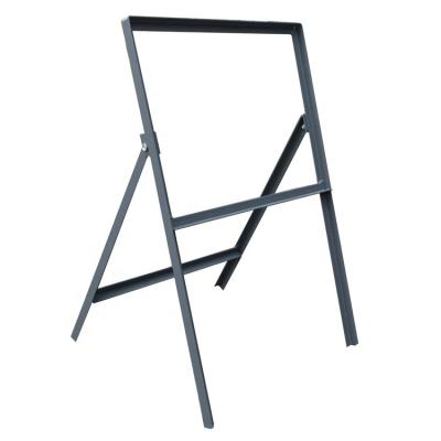 China Portable Outdoor Metal A Frame Sign Gray Powder Coating Sign Post Rack Frame 610(W)x900(H)mm A for sale