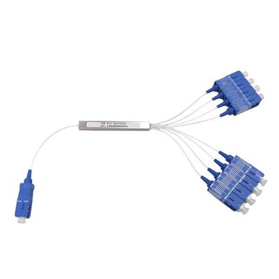 China ISO9001 Mini Loose Tube 1X8 Fiber Optic PLC Splitter for sale