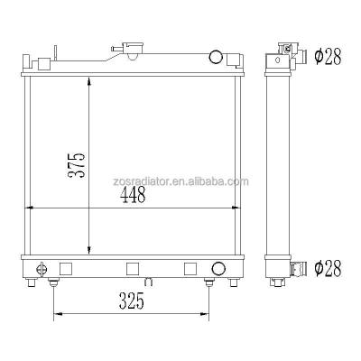 China Aluminum Aluminum Radiator for Suzuki Jimny Hardtop Closed Off-Road (SN) 1998-2018 Vehicle for sale